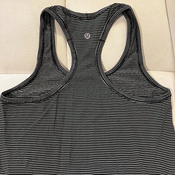 Lululemon Swiftly Tech Racerback - Black and White Striped - Picture 5 of 5